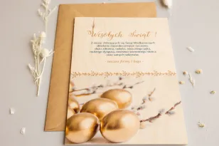 Wielkanocne Drewniane Kartki dla Firm - WR5