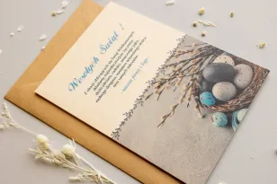 Wielkanocne Drewniane Kartki dla Firm - WR6