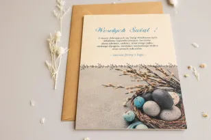 Wielkanocne Drewniane Kartki dla Firm - WR6