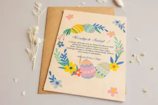 Wielkanocne Drewniane Kartki dla Firm - WR7