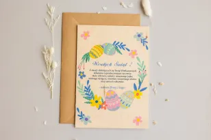 Wielkanocne Drewniane Kartki dla Firm - WR7