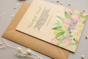 Wielkanocne Drewniane Kartki dla Firm - WR8