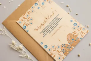 Wielkanocne Drewniane Kartki dla Firm - WR9