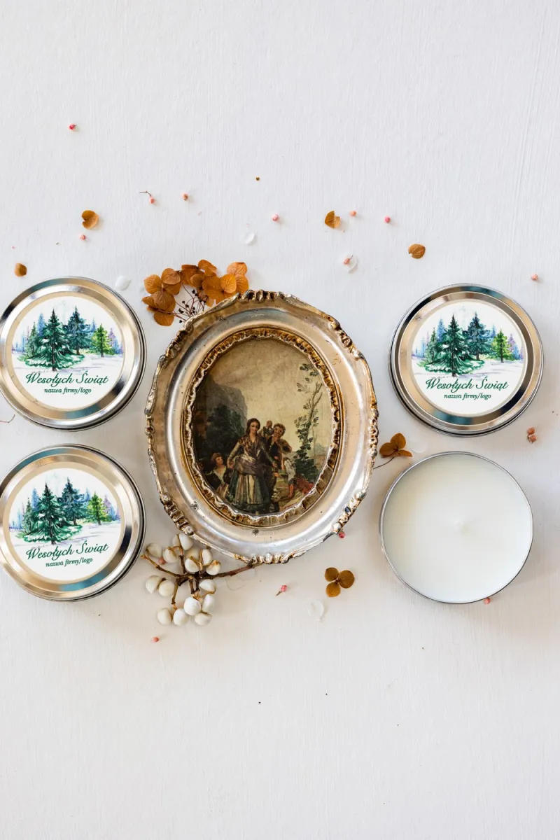 Okrągłe Świeczki w metalowej puszce - Nietuzinkowy upominek dla Twojego Klienta - model OK23 Okrągłe Świeczki w metalowej puszce - Nietuzinkowy upominek dla Twojego Klienta - model OK23