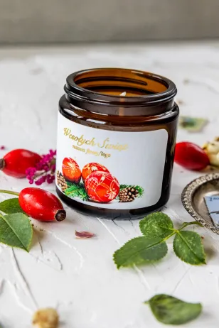 Naturalna Świeczka sojowa - Wyjątkowy upominek dla Twoich Klientów - Dowolna grafika i treść na etykiecie