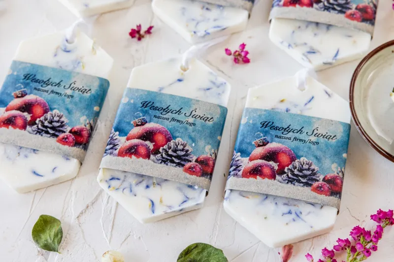 Zapachowa zawieszka sojowa jako upominek dla Twoich Klientów.