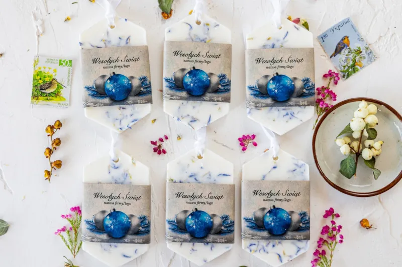 Zapachowa zawieszka sojowa jako upominek dla Twoich Klientów.