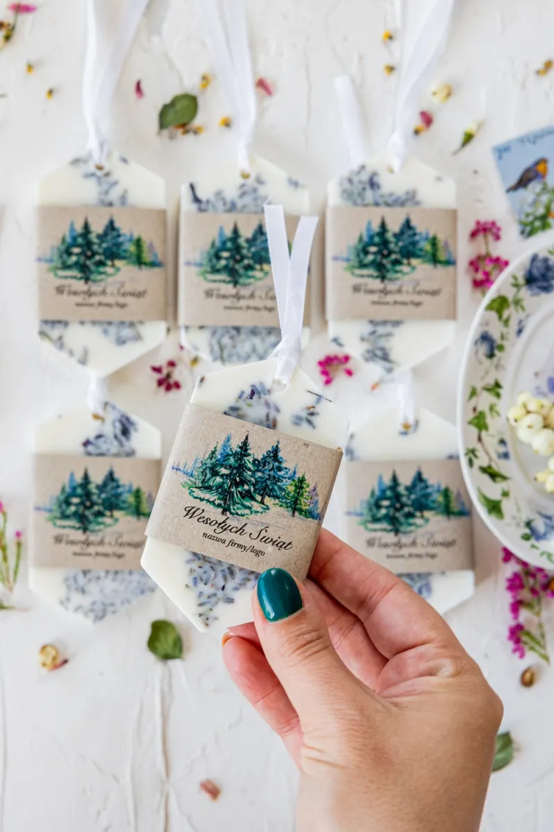 Zapachowa zawieszka sojowa jako upominek dla Twoich Klientów.