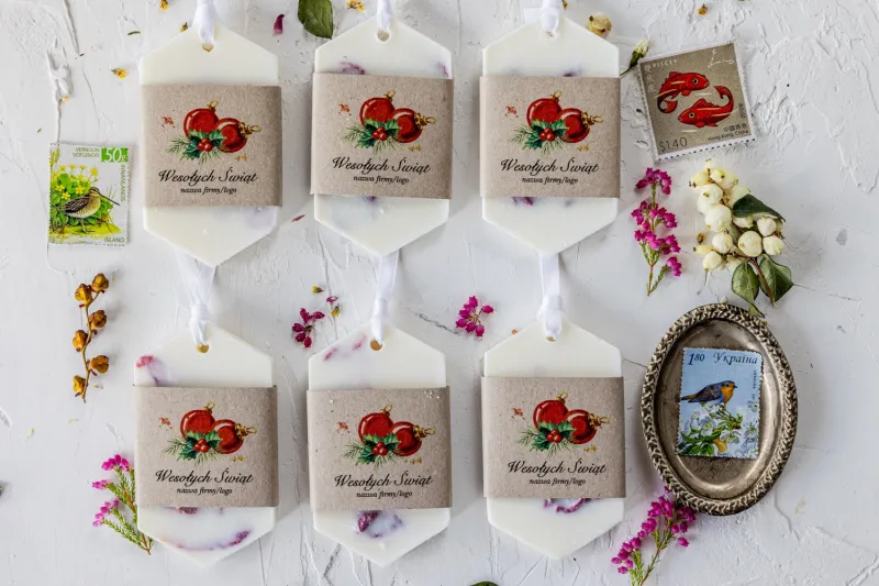 Zapachowa zawieszka sojowa jako upominek dla Twoich Klientów.