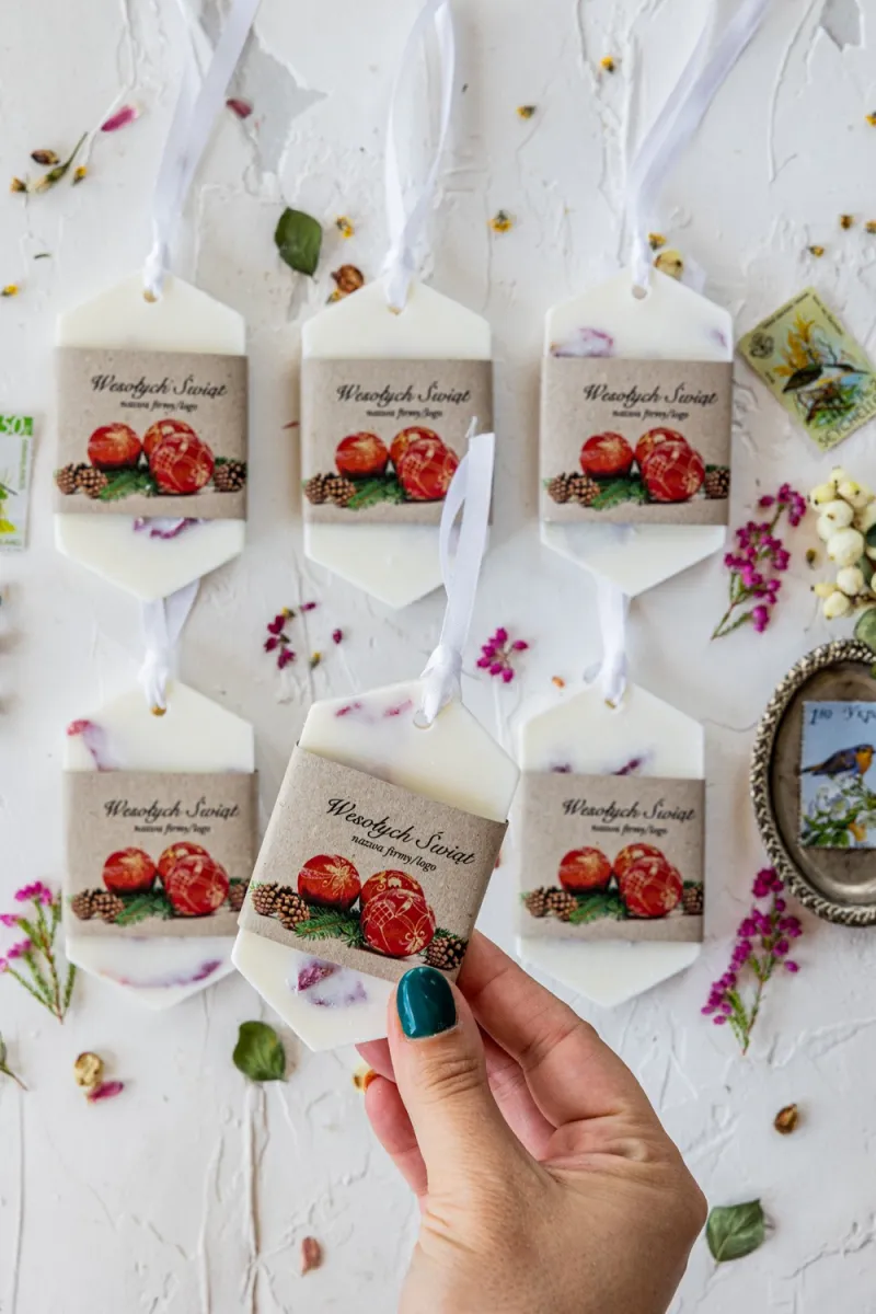 Zapachowa zawieszka sojowa jako upominek dla Twoich Klientów.