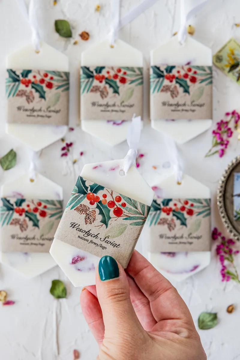 Zapachowa zawieszka sojowa jako upominek dla Twoich Klientów.