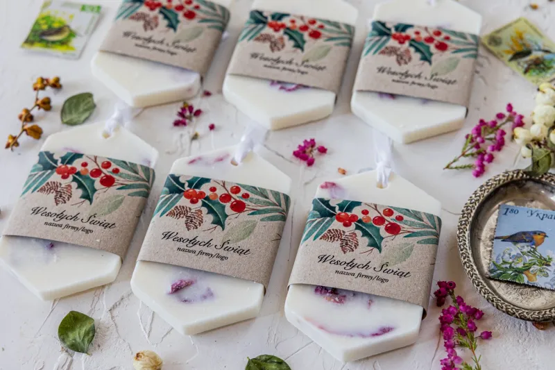 Zapachowa zawieszka sojowa jako upominek dla Twoich Klientów.