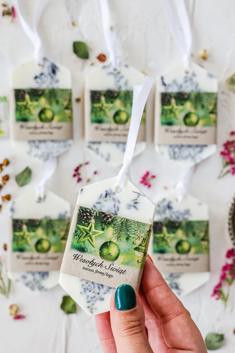 Zapachowa zawieszka sojowa jako upominek dla Twoich Klientów.