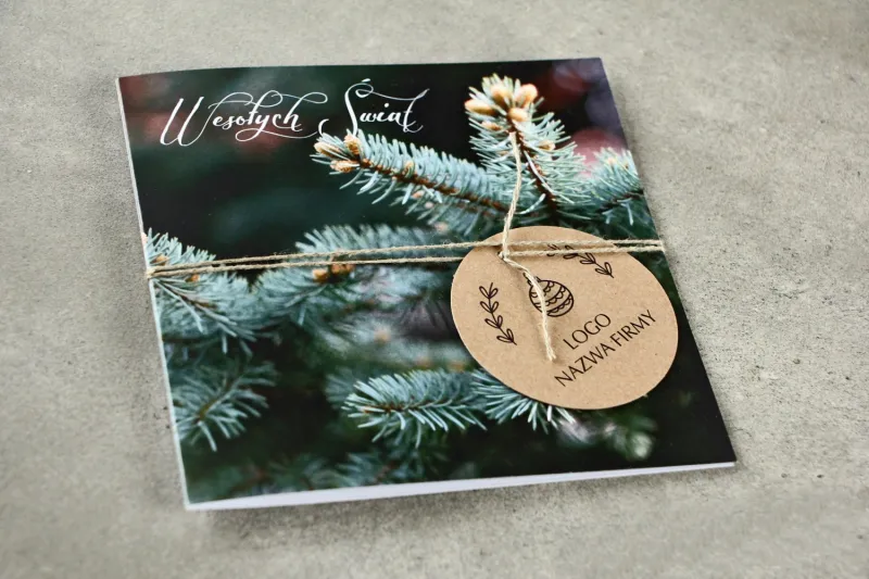 Ekologiczne Kartki Świąteczne z Grafiką Jodły | Kartki dla Firm z Logo | GW1 Ekologiczne Kartki Świąteczne z Grafiką Jodły | Kartki dla Firm z Logo | GW1