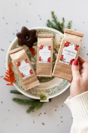 Torebka herbaty 50g - firmowy upominek z Twoim logo - model T25