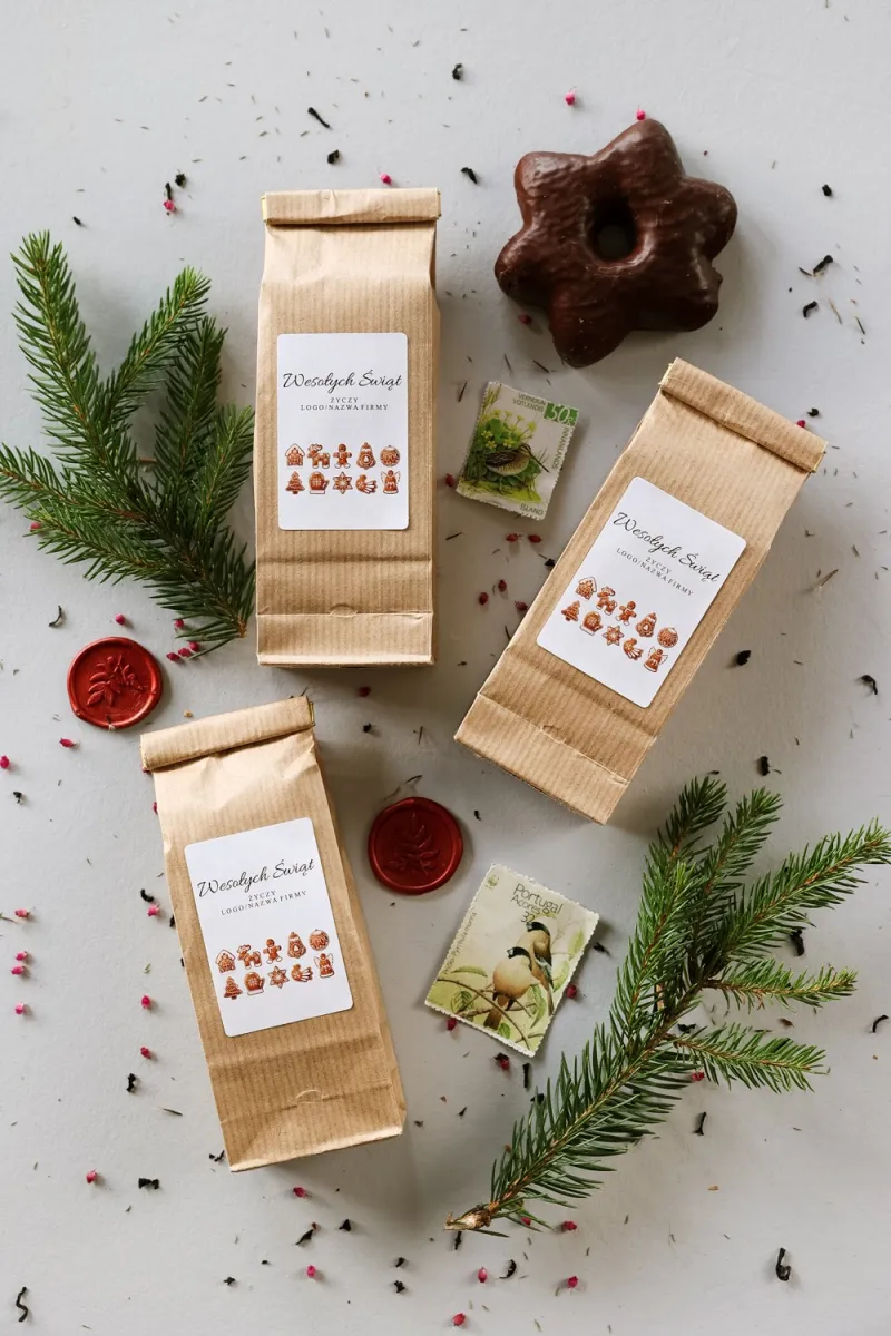 Torebka herbaty 50g - firmowy upominek z Twoim logo - model T27 Torebka herbaty 50g - firmowy upominek z Twoim logo - model T27