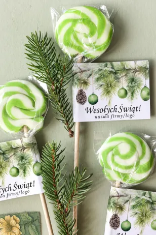 Lizaki świąteczne wykonane wyłącznie z naturalnych składników z logo Państwa firmy, dowolnym tekstem i grafiką - LZ9