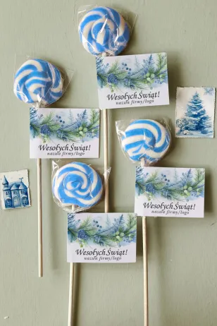 Lizaki świąteczne wykonane wyłącznie z naturalnych składników z logo Państwa firmy, dowolnym tekstem i grafiką - LZ11