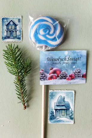 Lizaki świąteczne wykonane wyłącznie z naturalnych składników z logo Państwa firmy, dowolnym tekstem i grafiką - LZ16