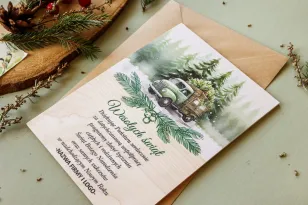 Kartki dla Branży Transportowej z Motywem Ciężarówki | Kartki Świąteczne dla Firm Logistycznych z Personalizacją | Kolekcja DR26