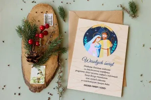 Eleganckie Kartki z Motywem Maryi, Józefa i Jezuska | Kartki Biznesowe na Boże Narodzenie z Personalizacją | Kolekcja DR37 Eleganckie Kartki z Motywem Maryi, Józefa i Jezuska | Kartki Biznesowe na Boże Narodzenie z Personalizacją | Kolekcja DR37