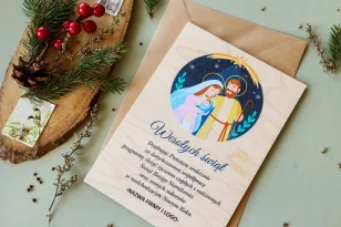 Eleganckie Kartki z Motywem Maryi, Józefa i Jezuska | Kartki Biznesowe na Boże Narodzenie z Personalizacją | Kolekcja DR37 Eleganckie Kartki z Motywem Maryi, Józefa i Jezuska | Kartki Biznesowe na Boże Narodzenie z Personalizacją | Kolekcja DR37
