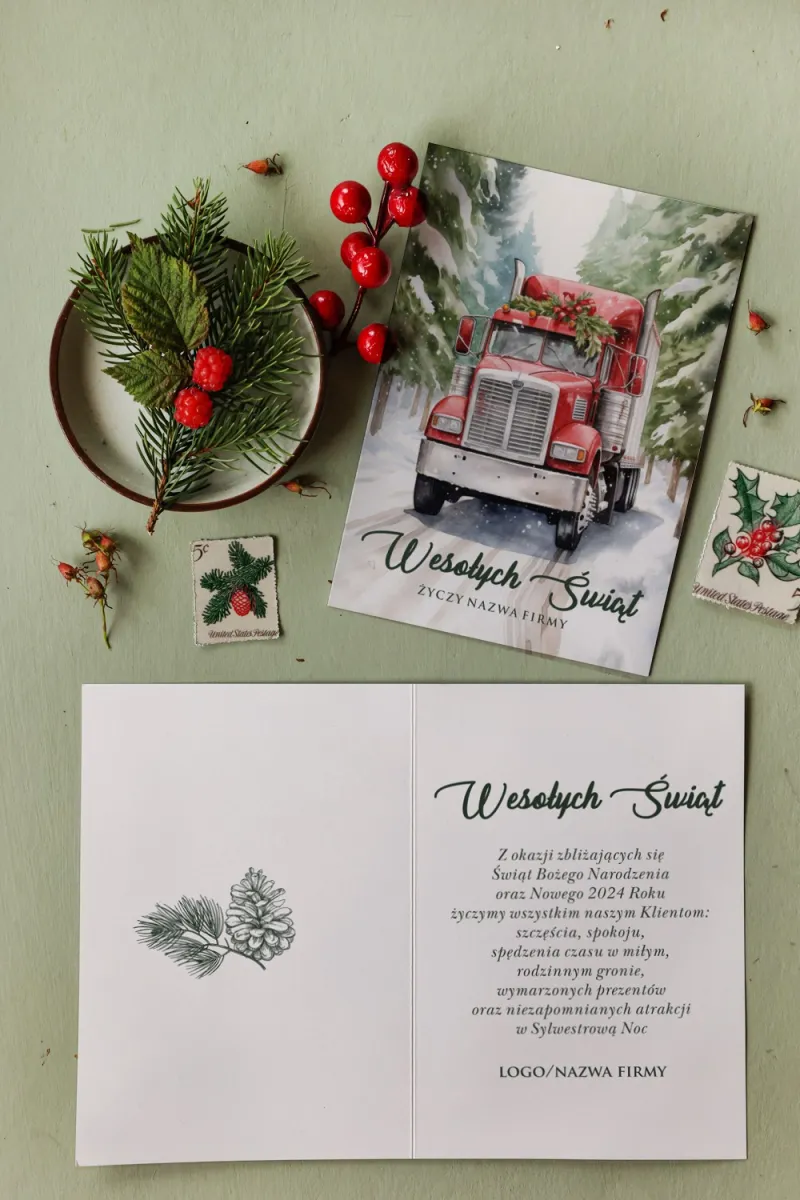 Firmowe Kartki Świąteczne - MB8 od WydrukujTu.pl Firmowe Kartki Świąteczne - MB8 od WydrukujTu.pl
