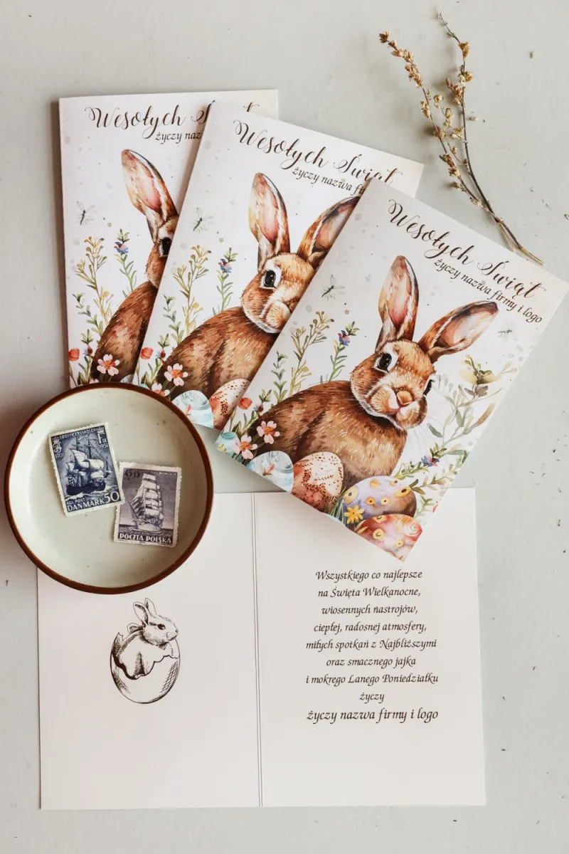 Personalizowana Kartka Wielkanocna dla Firm WMB1