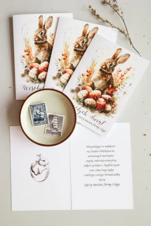 Personalizowana Kartka Wielkanocna dla Firm WMB1
