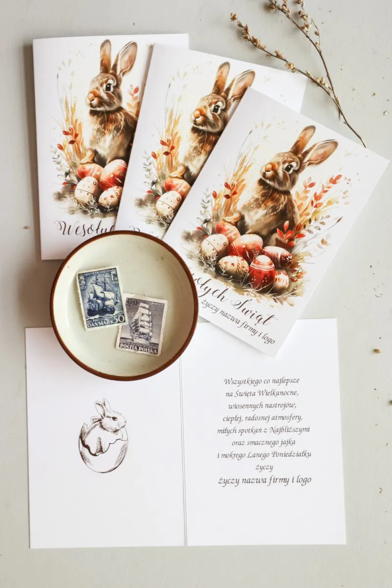 Personalizowana Kartka Wielkanocna dla Firm WMB1 Personalizowana Kartka Wielkanocna dla Firm WMB1