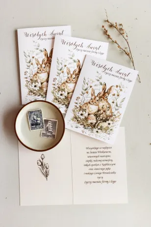 Personalizowana Kartka Wielkanocna dla Firm WMB3