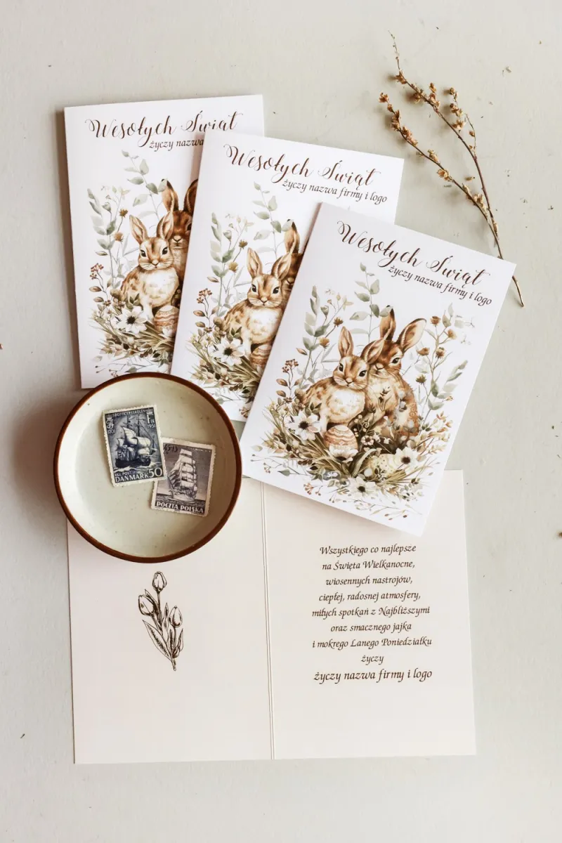 Personalizowana Kartka Wielkanocna dla Firm WMB3
