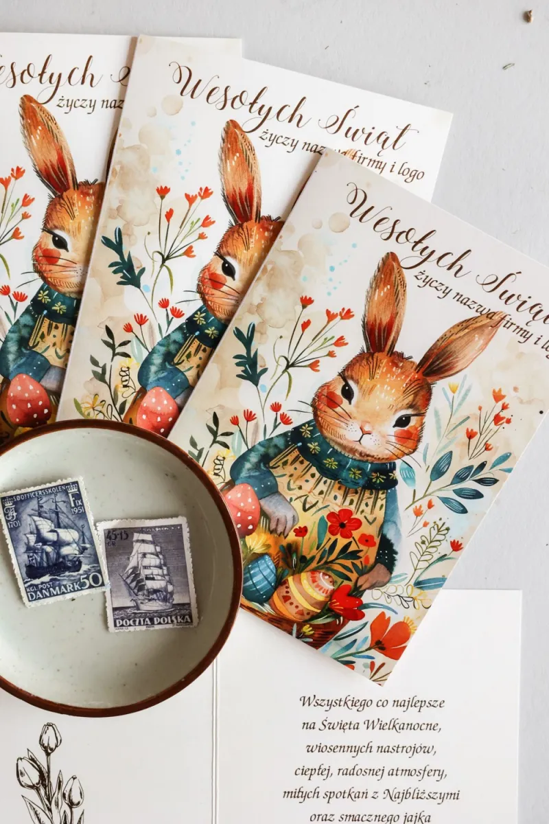 Personalizowana Kartka Wielkanocna dla Firm WMB4