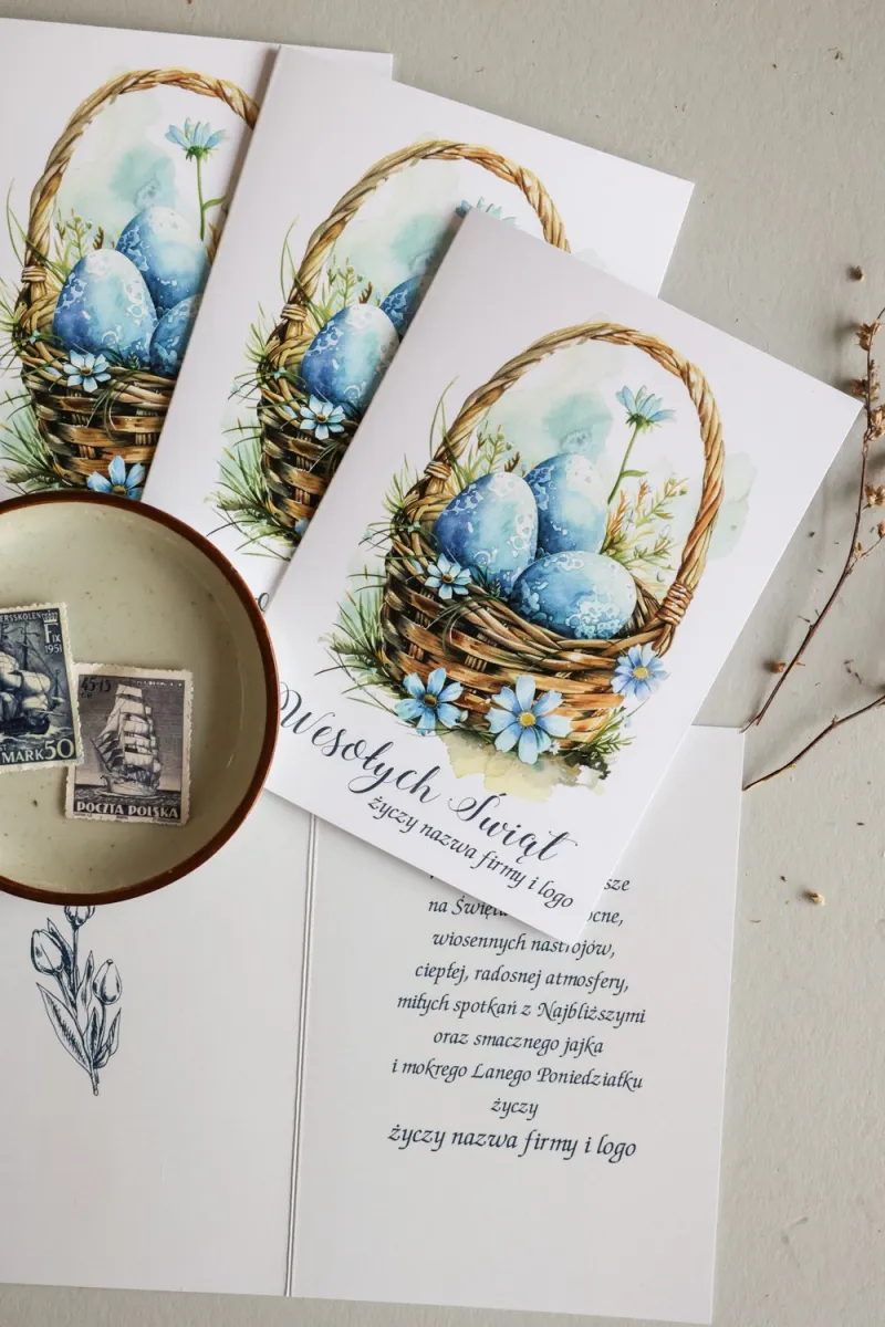 Personalizowana Kartka Wielkanocna dla Firm WMB7 Personalizowana Kartka Wielkanocna dla Firm WMB7