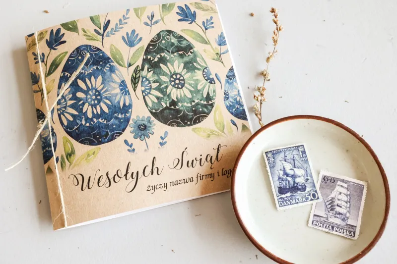 Personalizowana Kartka Wielkanocna dla Firm WUJ4 Personalizowana Kartka Wielkanocna dla Firm WUJ4