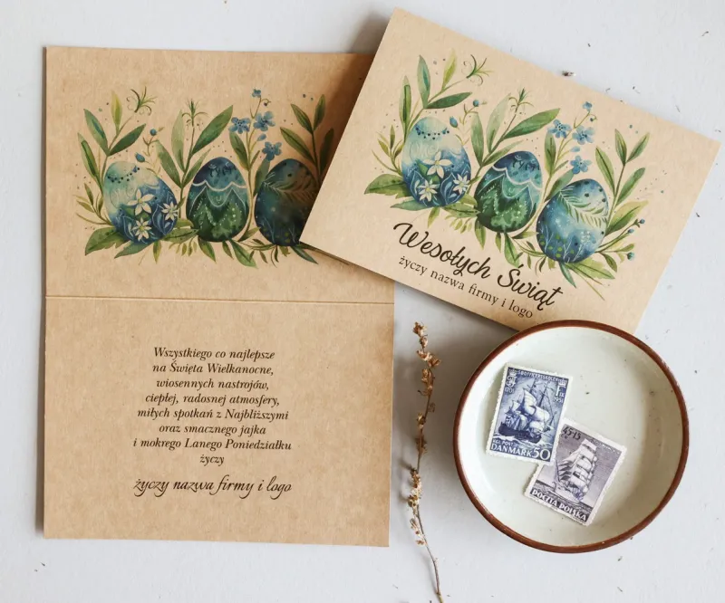 Personalizowana Kartka Wielkanocna dla Firm WCKE1