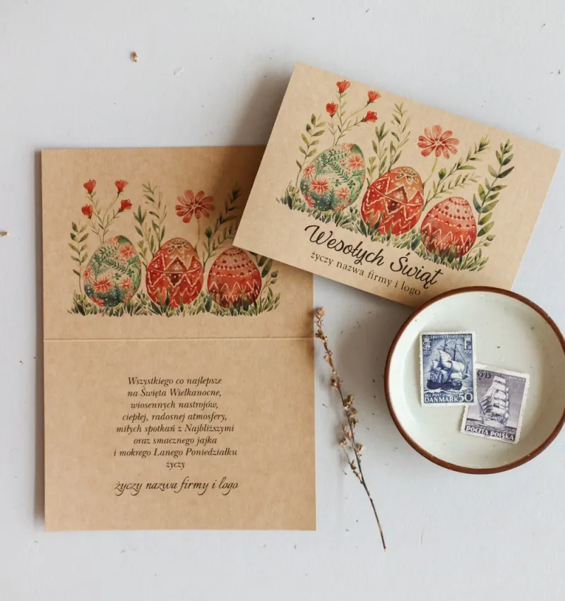 Personalizowana Kartka Wielkanocna dla Firm WCKE2