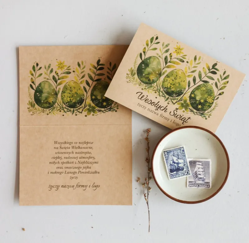 Personalizowana Kartka Wielkanocna dla Firm WCKE4