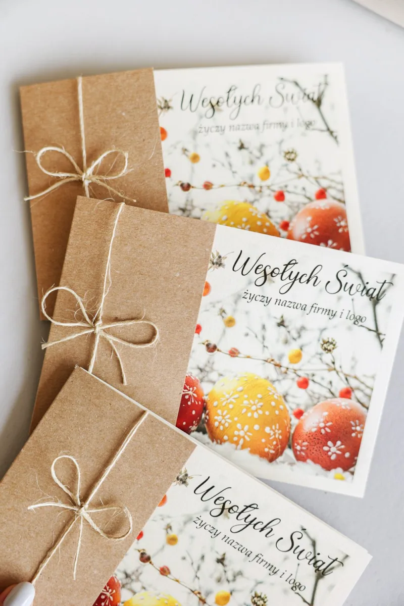 Personalizowana Kartka Wielkanocna dla Firm WDF1 Personalizowana Kartka Wielkanocna dla Firm WDF1