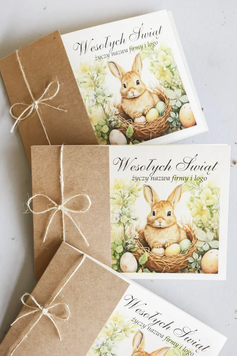 Personalizowana Kartka Wielkanocna dla Firm WDF2