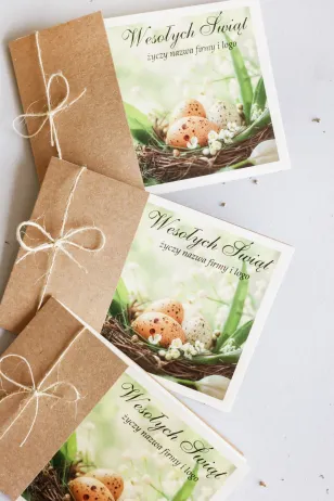 Personalizowana Kartka Wielkanocna dla Firm WDF3