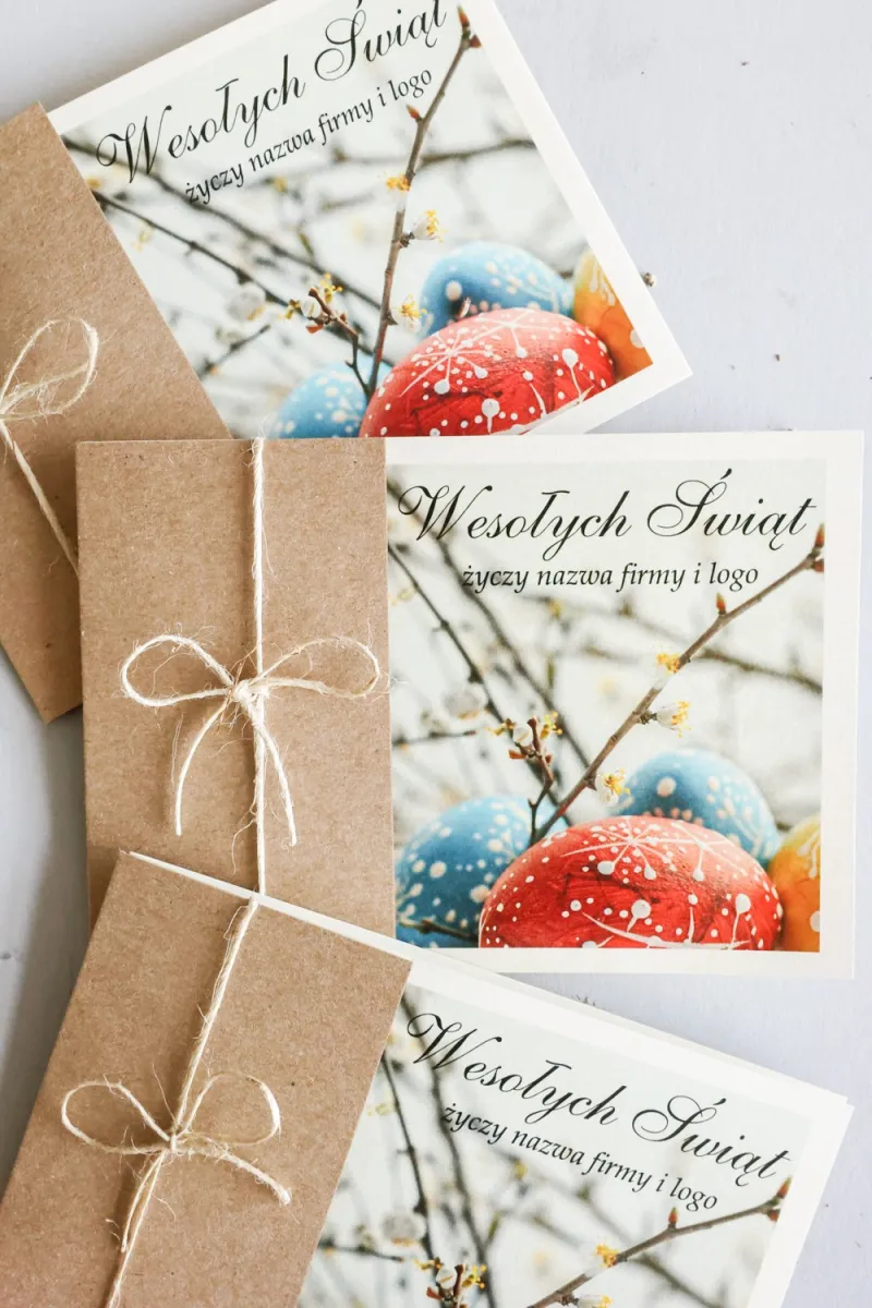 Personalizowana Kartka Wielkanocna dla Firm WDF4 Personalizowana Kartka Wielkanocna dla Firm WDF4