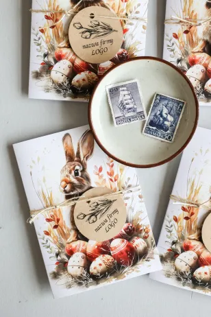 Personalizowana Wielkanocna Kartka Świąteczna dla Firm - WGA4