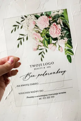 Personalizowany Voucher Spa na Szkle – Ekskluzywny Upominek | Model VS10