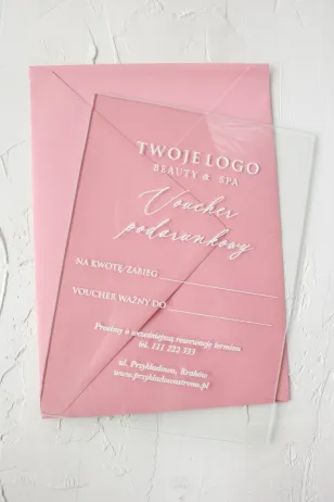 Personalizowany Voucher na szkle | Bon Podarunkowy | Model VS12