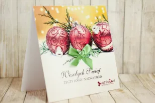 Kartki Świąteczne z logo dla firm z kolekcji KR10