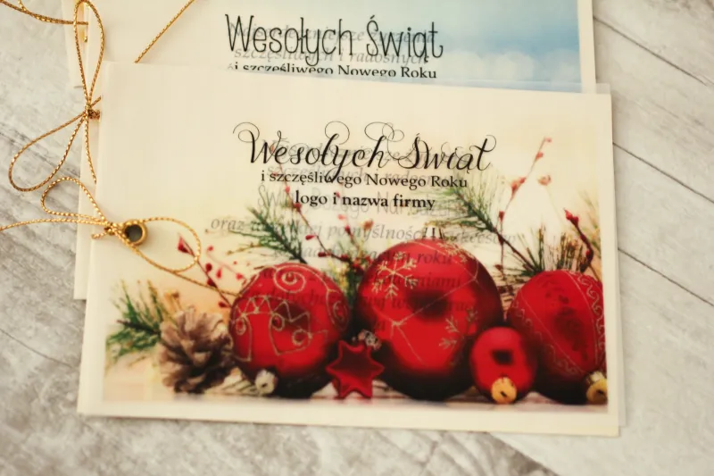 Kartki Świąteczne z logo dla firm z kolekcji RT2