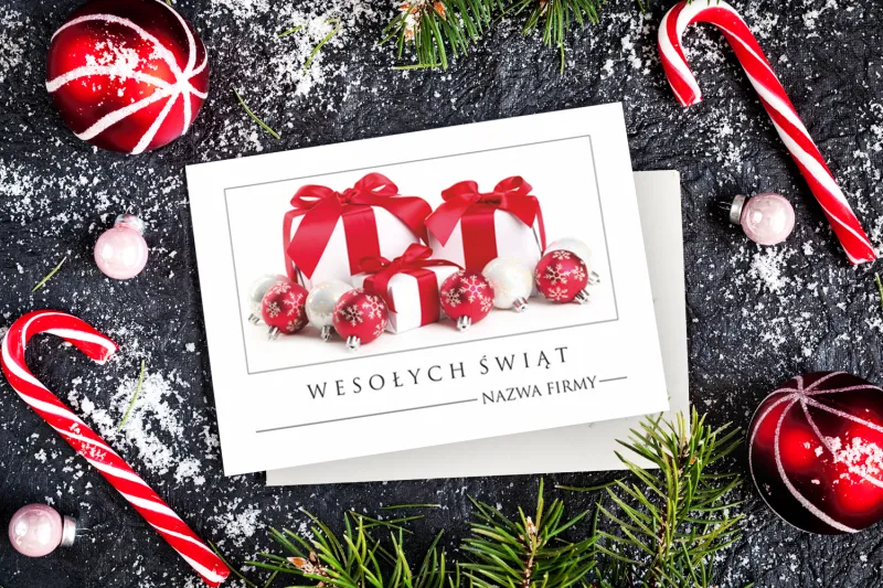 Kartki Świąteczne z logo dla firm z kolekcji S14