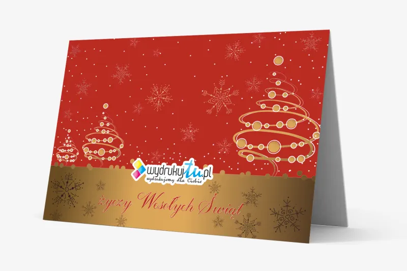 Kartki Świąteczne dla Firm z Choinkami | Bożonarodzeniowe z Logo | O1 Kartki Świąteczne dla Firm z Choinkami | Bożonarodzeniowe z Logo | O1