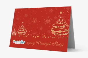 Kartki Świąteczne z logo dla firm z kolekcji O7